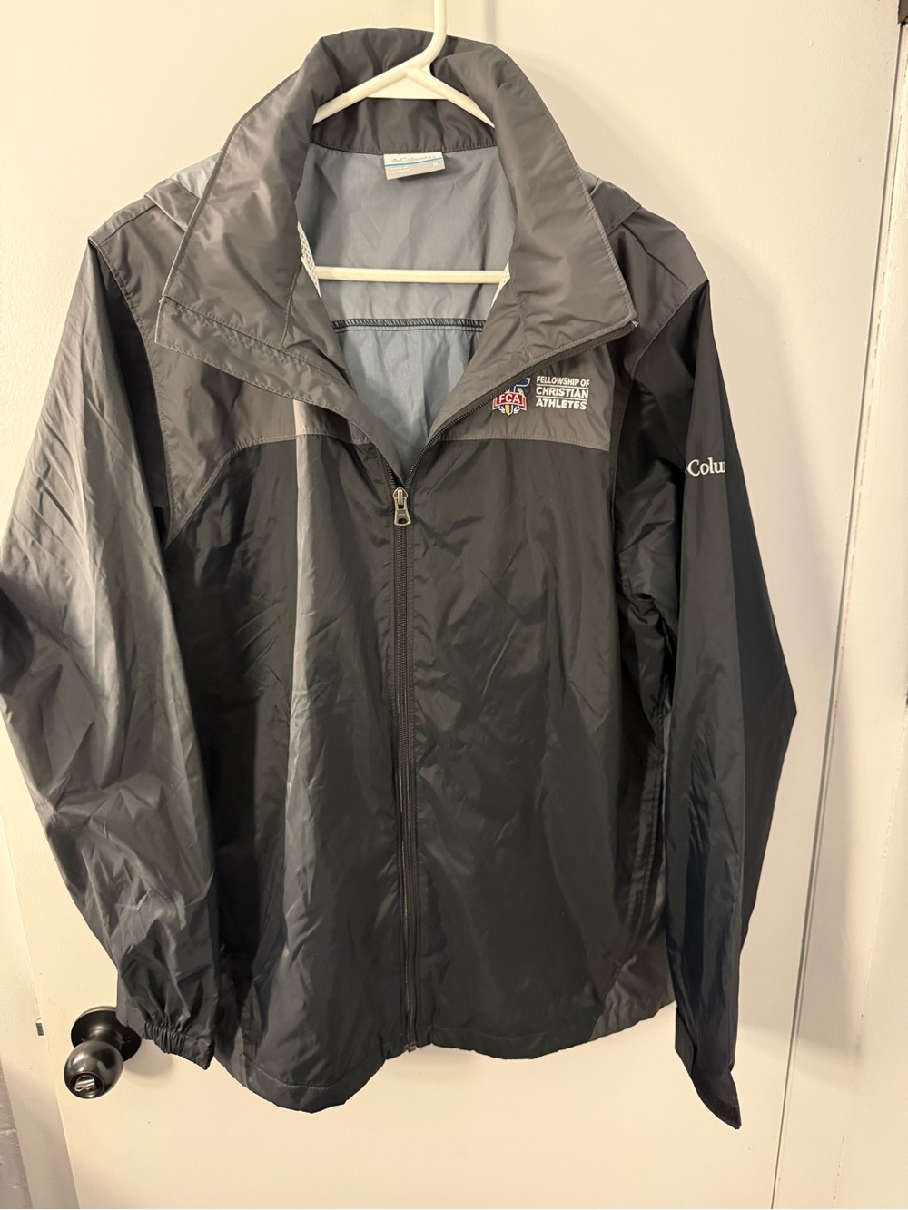Columbia Men's Black and Gray Rain Jacket